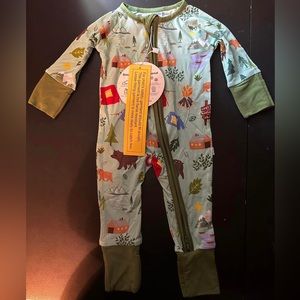 NWT Newborn Happy Campers LS bamboo